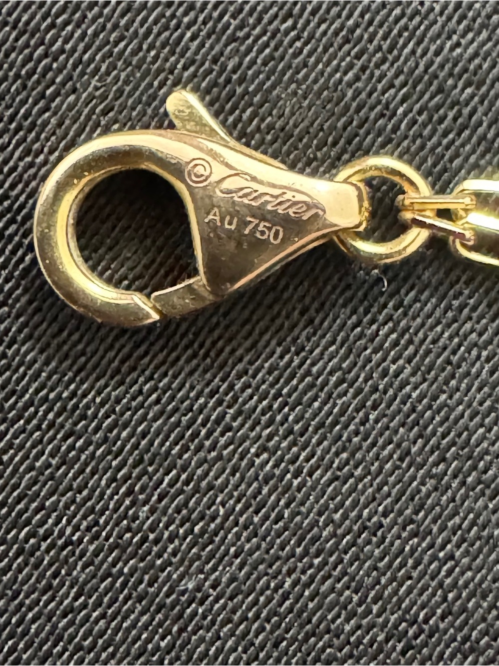 Cartier 18k yellow Gold 2 Diamond LOVE Necklace - Picture 8 of 9